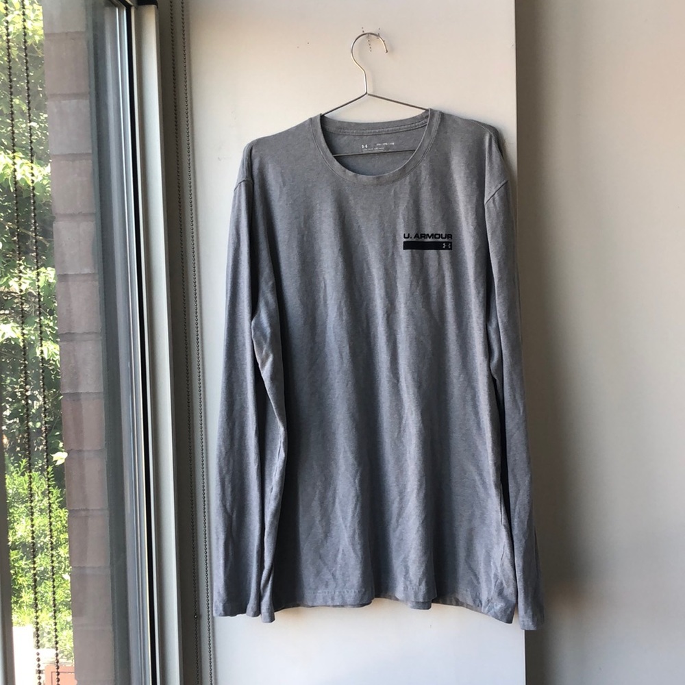 Under Armour Long Sleeve Cotton Blend Logo Tee!